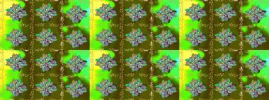 Tekstil için suluboya eskiz deseni. El çizimi çiçek çizimi deseni (fayans). Şirin çiçekli, desenli, rengarenk çizim deseni.