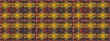 Sevgililer günü ve tebrik kartı konsepti için şık bir davetiye. Manzaralı çiçek deseni. Üst manzara, yumuşak kahverengi ve sarı renkli. Çiçek kompozisyonu, el boyası, hassas şablon..