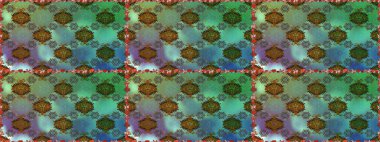 Çiçek deseni. Düz Çiçek Elementleri Tasarımı. Renkli Bahar Temalı Kusursuz Arkaplan. Raster illüstrasyonu. Kusursuz Chichi kumaş deseni..