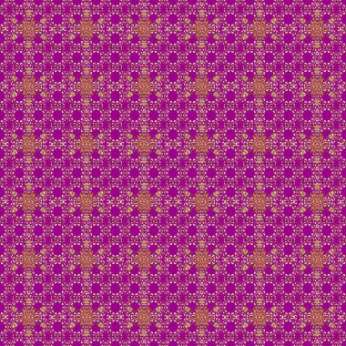 Altın elemanları ile mor ve kahverengi renklerde Vintage dikişsiz desen. Noel 2019, kar tanesi, yeni yıl.