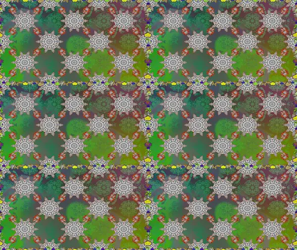 Raster Henna dövme stili. Tekstil, tebrik kartı, boyama kitabı, telefon kılıfı baskısı için kullanılabilir. Etnik Mandala süsü. Hint çiçekli desenli şal desenli..