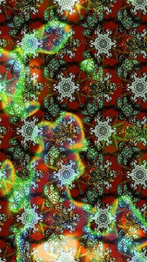 Raster çiçek desenli çiçek deseni, yapraklar, dekoratif elementler, sıçrama, lekeler, el çizimi kontur çizgileri ve Doodle çizim stili, grafik raster çizim çizimi.