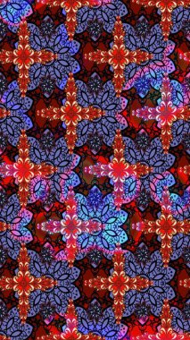 Kırmızı ve mor renkte çiçekler. Düz Çiçek Elementleri Tasarımı. Renkli Yaz Temalı eskiz kalıbı. Raster illüstrasyonunda çiçek deseni çizimi.