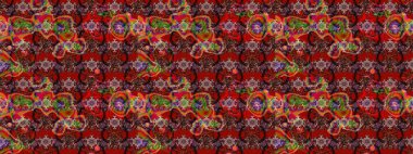 El yapımı çiçek ve bitki koleksiyonu. Eskiz tarzı renklerde. Raster illüstrasyonu. Şirin karalamalı çiçek desenli çizim. Raster illüstrasyonu.