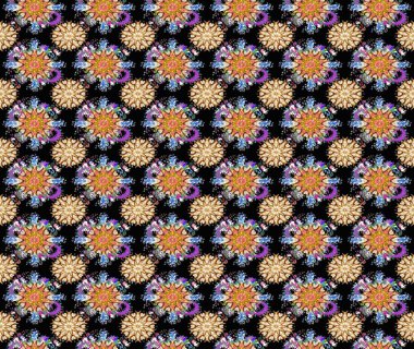 Güzel kumaş deseni. Raster suluboya deseni, narin çiçekler, siyah çiçekler, tebrik kartı şablonu..