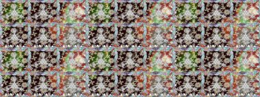 Raster illüstrasyonunda kusursuz çiçek deseni. Suluboya tarzında nötr renkler üzerine çiçekler.