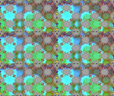 Raster illüstrasyonu. Küçük çiçekli şirin bir desen. Çiçek ve yapraklı çiçek deseni.