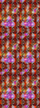 Kahverengi, kırmızı ve nötr renklerde çiçekler. Raster illüstrasyonu. Çiçek desenli eskiz, vuruşlar, sıçramalar, yaz çiçekleri..