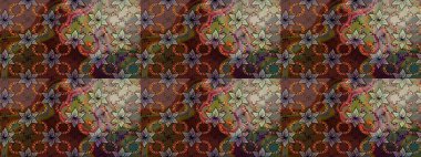 Zentangle soyut çiçekleri. Karalama çiçeği. Raster illüstrasyonu. Güzel kumaş deseni. Renkli Bahar Teması eskiz kalıbı. Düz Çiçek Elementleri Tasarımı.