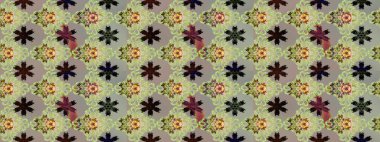 Çizim çiçek deseni duvar kağıdı, web sitesi arka planı, ambalaj kağıdı, davetiye, broşür, afiş veya web sitesi için kullanılabilir. El çizimi Raster çizimi. Parlak elementlerin.