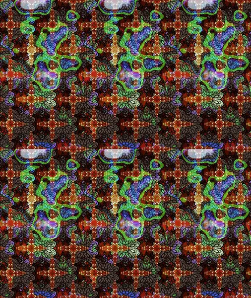 Motley illüstrasyonu. Küçük renkli çiçekler. Robot resim. Küçük çiçekte güzel bir desen. Moda baskıları için zarif bir şablon. Çiçekli yaz çiçekleri.