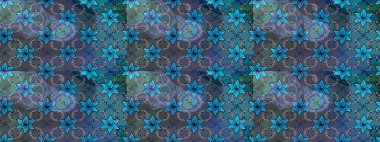 Mavi renkte güzel bir tekstil. Suluboya çiçekli çiçek deseni. Raster illüstrasyonu.