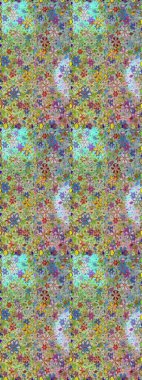 Suluboya çizimi. Çiçeklerle kusursuz desen. El çizimi. Tarafsız ve yeşil renkte çiçekler.