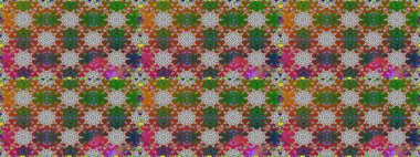 Raster Floral Illustration, Asyalı tekstil. Kahverengi ve gri renklerde etnik çiçeklerle kusursuz bir desen..