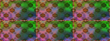 Çiçek ve yapraklı karalama şeklinde Raster çiçek deseni. Yumuşak, yeşil ve kahverengi renklerde bahar çiçekleri. Raster illüstrasyonu.