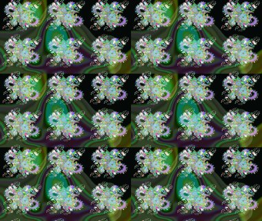 Çiçekli çiçek deseni, suluboya. Raster deseni. Küçük çiçekte güzel bir çiçek deseni..