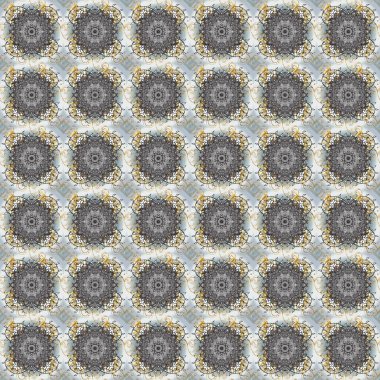 Noel altın kar tanesi kusursuz desen. Kış kar dokusu duvar kağıdı. Sembol bayramı, yeni yıl kutlamaları, altın desenler. Gri, bej ve nötr renklerde altın kar taneleri.