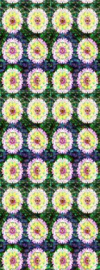 Raster illüstrasyonu. Raster illüstrasyonu. Tarafsız renklerde çiçekler. Çiçek desenli çizim. Asya tekstil tarzında.