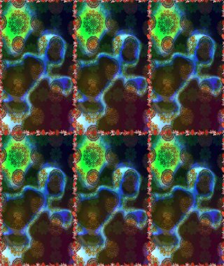 Yatak çarşafları, ceket, paket tasarımı, kumaş ve moda kavramları için tekstil baskısı. Çiçekleri, deniz kabukları, mandalaları ve suluboya efektleriyle donanma geçmişi. Kusursuz etnik tasarım.