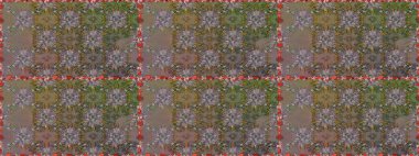 Raster illüstrasyonu. Çiçek ve yapraklı karalama şeklinde Raster çiçek deseni. Nazikçe, bahar çiçekleri kahverengi ve gri renklerde.