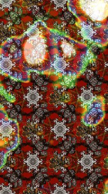 Çiçekler kahverengi, kırmızı ve gri renklerde. Çiçekli çiçek deseni, suluboya. Düz Çiçek Elementleri Tasarımı. Raster illüstrasyonu. Renkli Bahar Teması çizim şablonu.