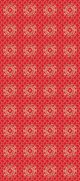 Duvar kağıtları, kumaş ve tekstil için geçmişe dönük zengin tasarım. Yeşillik, güzel, dikişsiz desen. Raster kırmızısı, bej yapraklı arka plan, el yapımı yapraklar, çiçekler, girdaplar, karmaşık güzellikteki süsler..