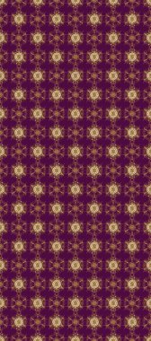 Altın şablon. Klasik çiçek dokusu. Kart, duvar kağıdı, ambalaj ve tekstil için klasik tasarım. Kahverengi, bej ve mor renkli Royal retro. Raster illüstrasyonu. Kusursuz desenli altın elementler.