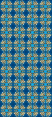 Kusursuz altın desen. Raster oryantal süs. Mavi, nötr ve bej renklerde altın elementlerle kusursuz desen.