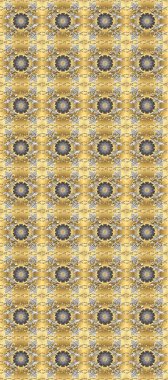 Klasik oryantal desen, bej, sarı ve gri renkler üzerine. Geleneksel raster ve altın desen. Damask pürüzsüz süsü.