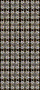 Klasik klasik klasik arka plan. Kusursuz klasik raster grisi, kahverengi, siyah ve altın desenli. Geleneksel oryantasyon süsü.