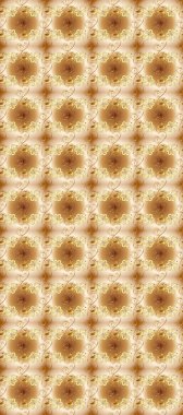 Kına dövmeli süs çiçekleri, altın çıkartmalar, mehndi ve yoga tasarımı, kartlar ve parmak izleri. Bej, kahverengi ve sarı renklerde desen. Raster altın mehndi kusursuz desen.