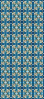 Kusursuz kıvırcık saçlar. Raster altın desen. Doğulu stil altın deseni altın elementli mavi, nötr ve bej renklerde arabesliyor..