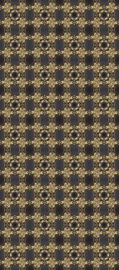 Klasik raster şablonu. Tekrarlayan elementlerle kusursuz soyut arkaplan. Gri, kahverengi, bej ve altın desenli.