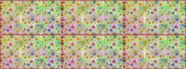 Nötr ve bej renkli papatyaların nötr ve bej renkli desenleri. Raster illüstrasyonu. Tarafsız ve bej renklerde.