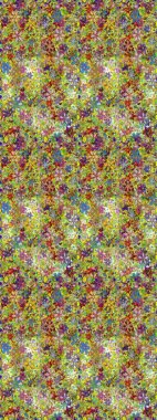 Renkli Bahar Temalı Kusursuz Arkaplan. Düz Çiçek Elementleri Tasarım Raster illüstrasyonu. Çiçeksiz desenli arka plan. Yeşil ve nötr renkte çiçekler.