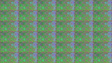 Watercolor illustration. Flowers on green and blue colors. Seamless pattern with flowers. Hand drawn.