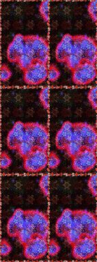 Suluboya, elle çizilmiş. Raster illüstrasyonu. Kusursuz bir arka plan modeli. Siyah ve kahverengi yapraklı yabani çiçekler.