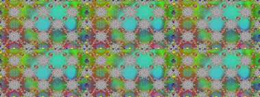 Çiçek deseni. Raster kusursuz. Güzel kumaş deseni. Renkli Bahar Temalı Kusursuz Arkaplan. Düz Çiçek Elementleri Tasarımı.