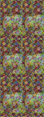 Modern yeşil ve kahverengi raster arka plan duvar kağıdı çizimi, klasik çizgili desenli desenli çiçekler, çiçekli süsler. Çiçekli el, pürüzsüz desen..