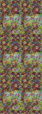 Modern yeşil ve kahverengi raster arka plan duvar kağıdı çizimi, klasik çizgili desenli desenli çiçekler, çiçekli süsler. Çiçekli el, pürüzsüz desen..