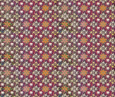 Çiçek desenli eskiz, darbeler, sıçramalar, yaz çiçekleri. Kahverengi renkli çiçekler. Raster illüstrasyonu.