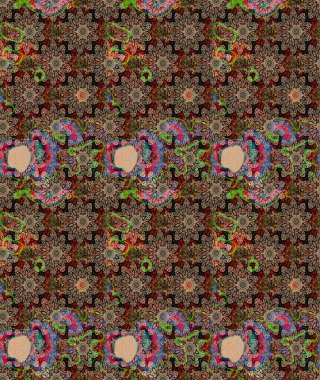 El çizimi çiçek çizimi deseni (fayans). Şirin çiçekli, desenli, bej renkli bir eskiz deseni. Tekstil için suluboya çizim deseni.