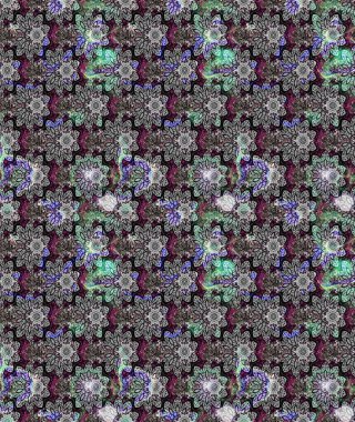 Çiçek deseni. Raster güzel kumaş deseni çiziyor. Düz Çiçek Elementleri Tasarımı. Renkli Bahar Teması çizim şablonu.