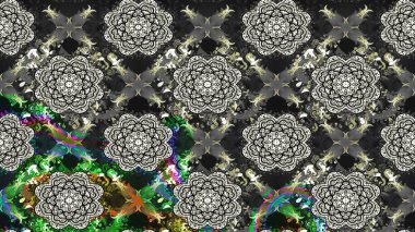 Taslak süsleme izi. Raster Henna tarzı. Tebrik kartı geçmişi, boyama kitabı, arkaplan ve tekstil için kullanılabilir. Sınır Kızılderili çiçekli paisley patten. Etnik Mandala havlusu.