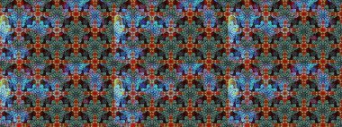 Eski moda arka plan. Raster illüstrasyonu. Güzel, parlak, pürüzsüz kumaş, tuval. Desen, çizim, çiçek sınırı. Çiçek çelengi. Kıvırcık, parlak örgü.