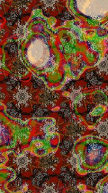 Raster illüstrasyonu. Tomurcukları papatya çiçekleri olan sevimli bir çiçek deseni. Eskiz geçmişi. Miles Fleur, süslü püslü bir süs. Eski usul. Kumaş, tekstil ve duvar kağıdı baskısı için..