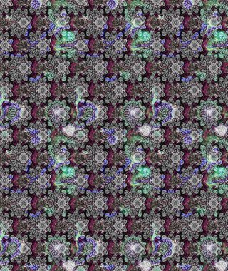 Çiçek deseni. Raster güzel kumaş deseni çiziyor. Düz Çiçek Elementleri Tasarımı. Renkli Bahar Teması çizim şablonu.