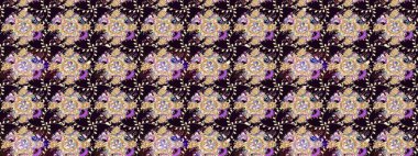 Siyah renkli çiçek desenli eskiz. Suluboya tarzında siyah renkte çiçekler.