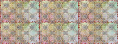 Düz Çiçek Elementleri Tasarımı. Süslü kumaş deseni. Renkli Bahar Temalı Kusursuz Arkaplan. Raster illüstrasyonunda kusursuz çiçek deseni.