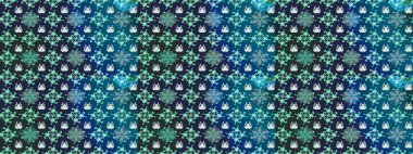 Raster illüstrasyonu. Moda arka planında parlak buketler. Kumaş, duvar kağıdı ve kağıt üzerine baskı yapmak için gelişen arka plan. Eski usul küçük çiçekli şirin bir eskiz deseni..